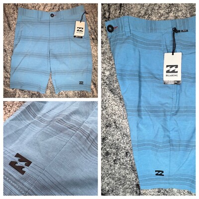 Billabong Crossfire X Stripe Hybrid Shorts Mens 30 Submersibles Stretch Blue WBL