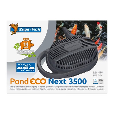 SuperFish Filterpumpe PondECO Next 3500 Teichpumpe, 14 Watt