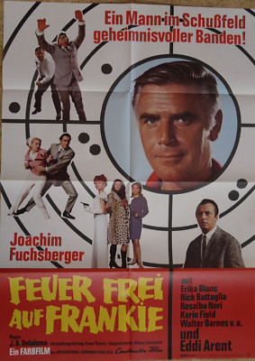 P54 KINOPLAKAT Feuer frei auf Frankie (1967) Joachim Fuchsberger, Erika Blanc