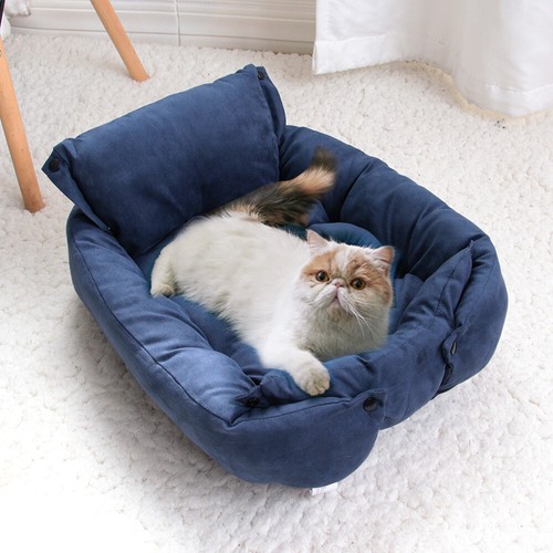 Dog Pet Cat Calming Bed Large Sleeping Mat Comfy Puppy Fluffy Donut Cushion S-L - Picture 12 of 17