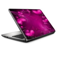 Universal Laptop Skins Wrap for 14" - Pink Hearts Flowers