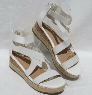MADDEN GIRL White Strappy KIANNA Wedge Espadrilles Sandals Shoes US fits  36