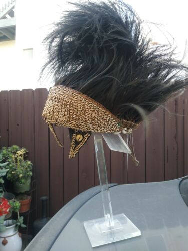 Shell and feather headdress, traditional ornament, papua new guinea Abelam Tribe - Picture 2 of 9