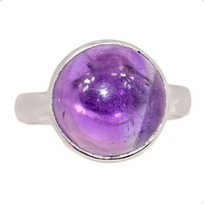 Natural Amethyst - African 925 Sterling Silver Ring Jewelry s.6 CR71157