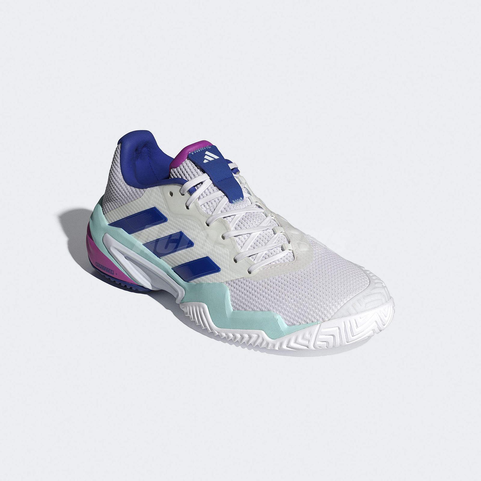 adidas Barricade 13 M White Lucid Blue Semi Flash Aqua Men Tennis Shoes IF9129