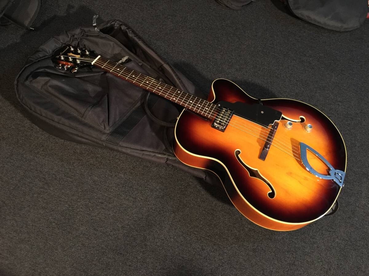 Electric Guitar De Armond Guild X-135 Antique Burst S/N KC9094391 with Soft Case
