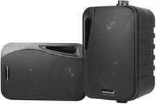  2 HP4S-8 BK 4" Outdoor/Indoor Swivel Home Theater Speakers in Black, 4 Inch 8