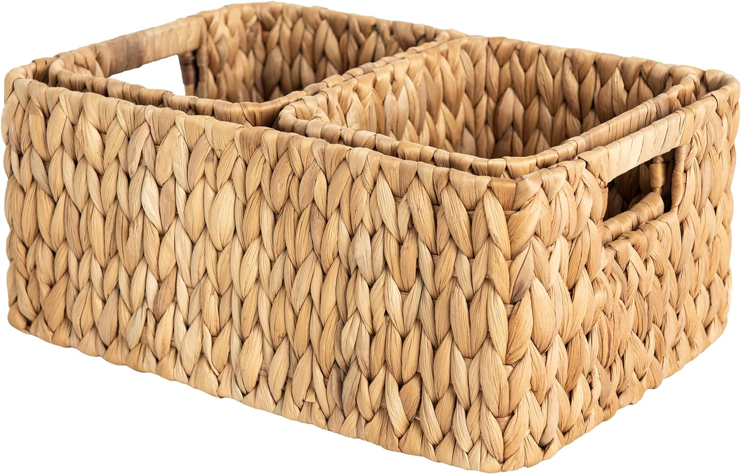 Wicker Water Hyacinth Storage Baskets for Shelves and Organizing-image