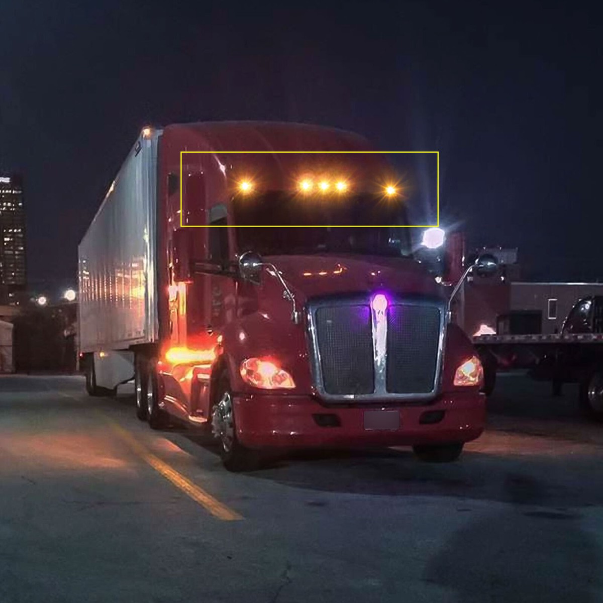 5x Clear Amber LED Roof Clearance Marker Lamps For Kenworth T680 Peterbilt 579 - Foto 2