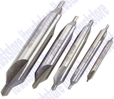 ACCURATE CENTER HOLE DRILL COUNTERSINK BIT LATHE MILL TOOLING 5 PC SET