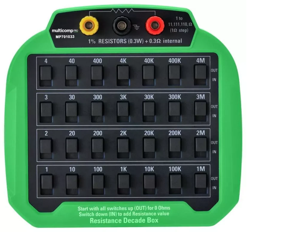 Resistance Decade Box /Multicomp Pro Resistance Box/Resistance /1ohm to 11.1111