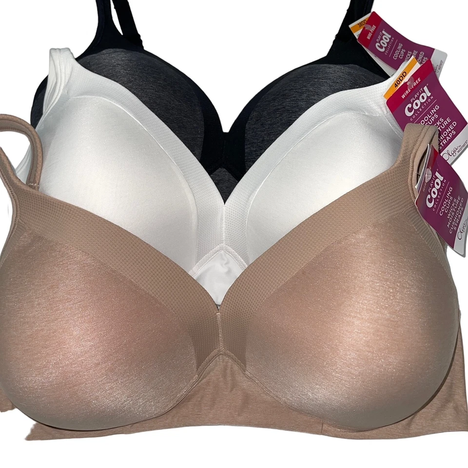 Olga Bra Wirefree Play It Cool Shaping Support Full Figure Cushion Straps GM2281 - Image 2 of 4
