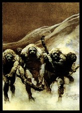 Frank Frazetta Fantasy Art Exotic Pin Up Card 21 Neanderthal Men with Clubs