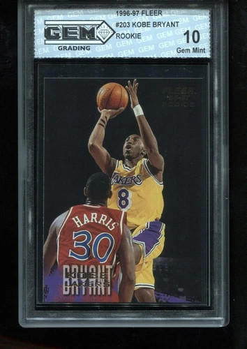 Kobe Bryant RC 1996-97 Fleer #203 Lakers HOF Rookie GEM MINT 10