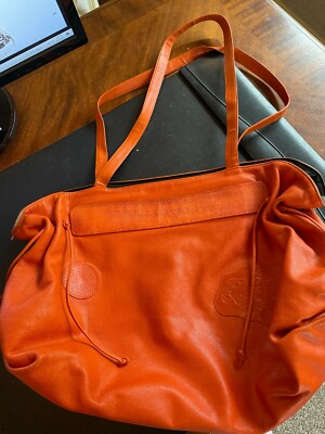 Carlos Falchi Large Orange Tote