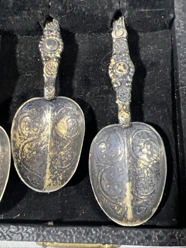 1953 Queen Elizabeth ll Coronation Anointing Spoons & Spoon Pin FREE SHIPPING - Picture 6 of 24