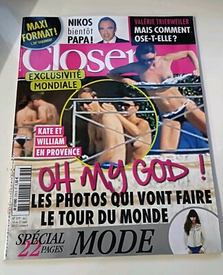 Closer Französisches Magazin Nr. 379 Kate Middleton NEU