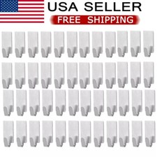 48pc Self Adhesive Stainless Steel Hook Bathroom Wall Door Strong Sticky Holders