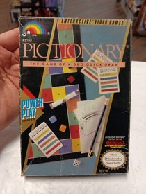 NES-Pictionary (Nintendo) BOX ONLY+BOX PROTECTOR+FOAM