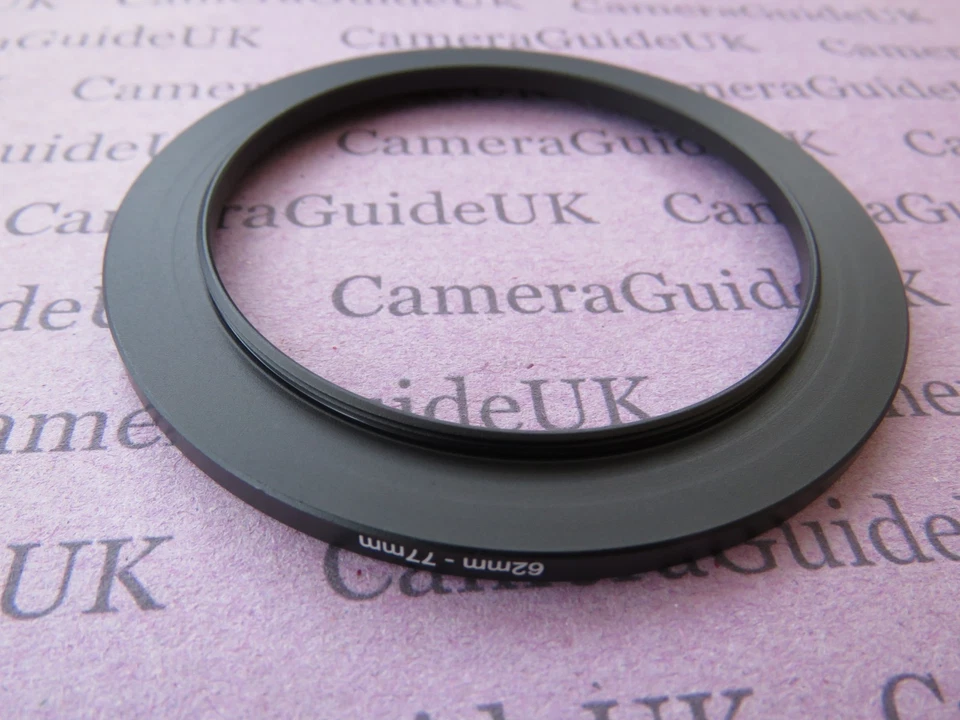 62mm to 77mm Male-Female Stepping Step Up Filter Ring Adapter 62mm-77mm - Image 2 of 2