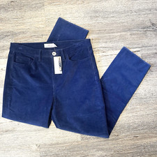 Vineyard Vines Women  s Straight Crop Raw Hem Navy Corduroy Pants Sz 30 NWT