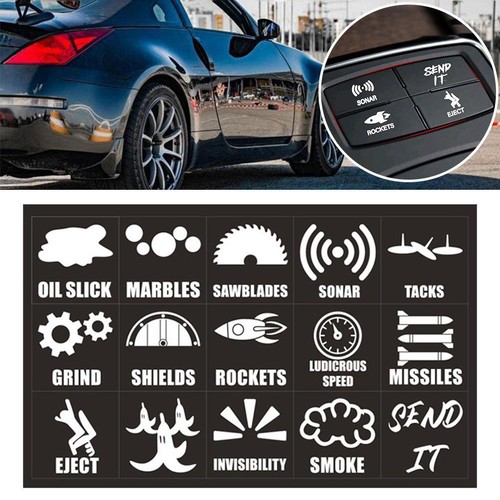 15pcs Vehicle Sticker Dashboard Button Switch On Off Decal Car Interior HOT DE - Picture 2 of 18