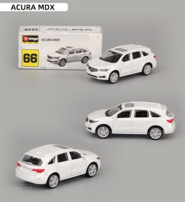 ZD Bburago 1:64 White Acura MDX SUV Sports Model Toy Diecast Metal