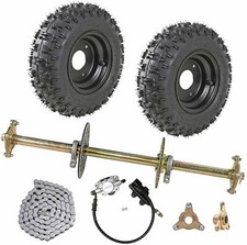 32" Go Kart Rear Axle Kit Wheels Sprocket Brake Assembly fo ATV Quad Buggy Trike