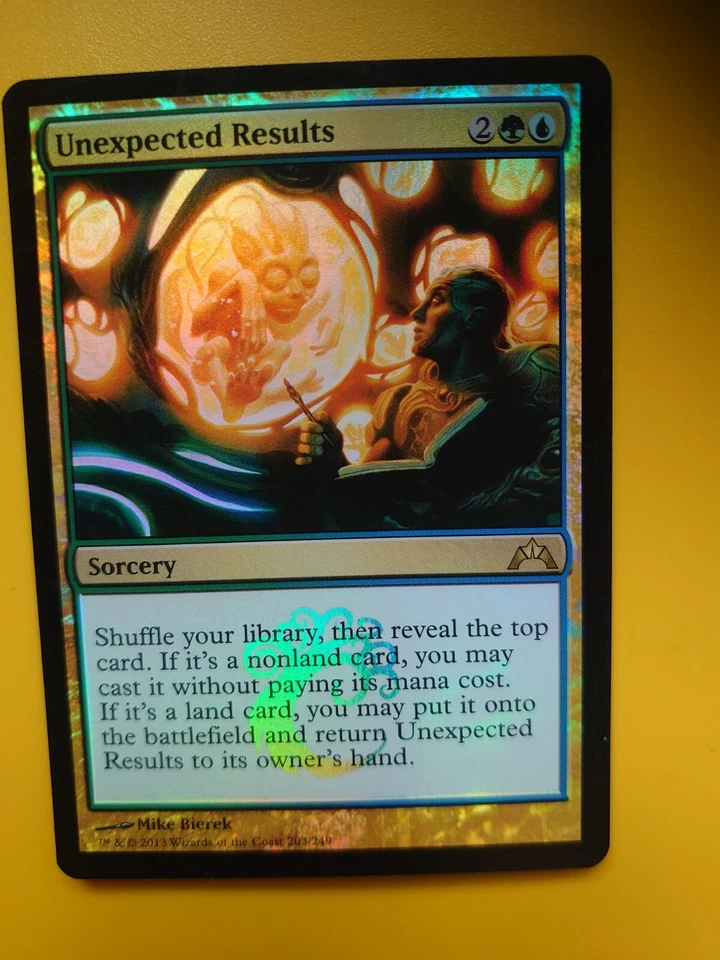 Magic the Gathering Card. FOIL  Unexpected Results  Gatecrash rare sorcery - Image 3 of 4