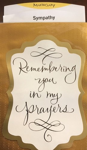 Mahogany brand SYMPATHY Card "Remembering You in My Prayers" Hallmark 127 - Picture 2 of 4