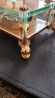 Original SWISS REUGE GLASS MUSIC BOX,  DOLPHIN LEGS,  PLAYS VALSE-BRAHMS   — photo 3