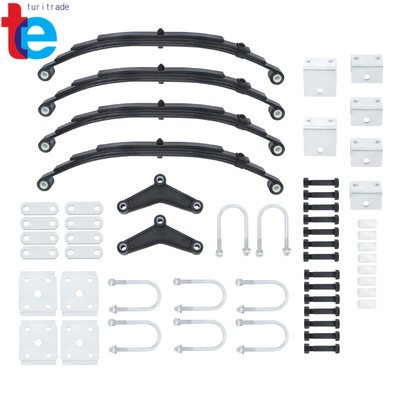 For 3500lbs Tandem Trailer Axle Suspension Kit 4 leaves 1750lbs Trailer