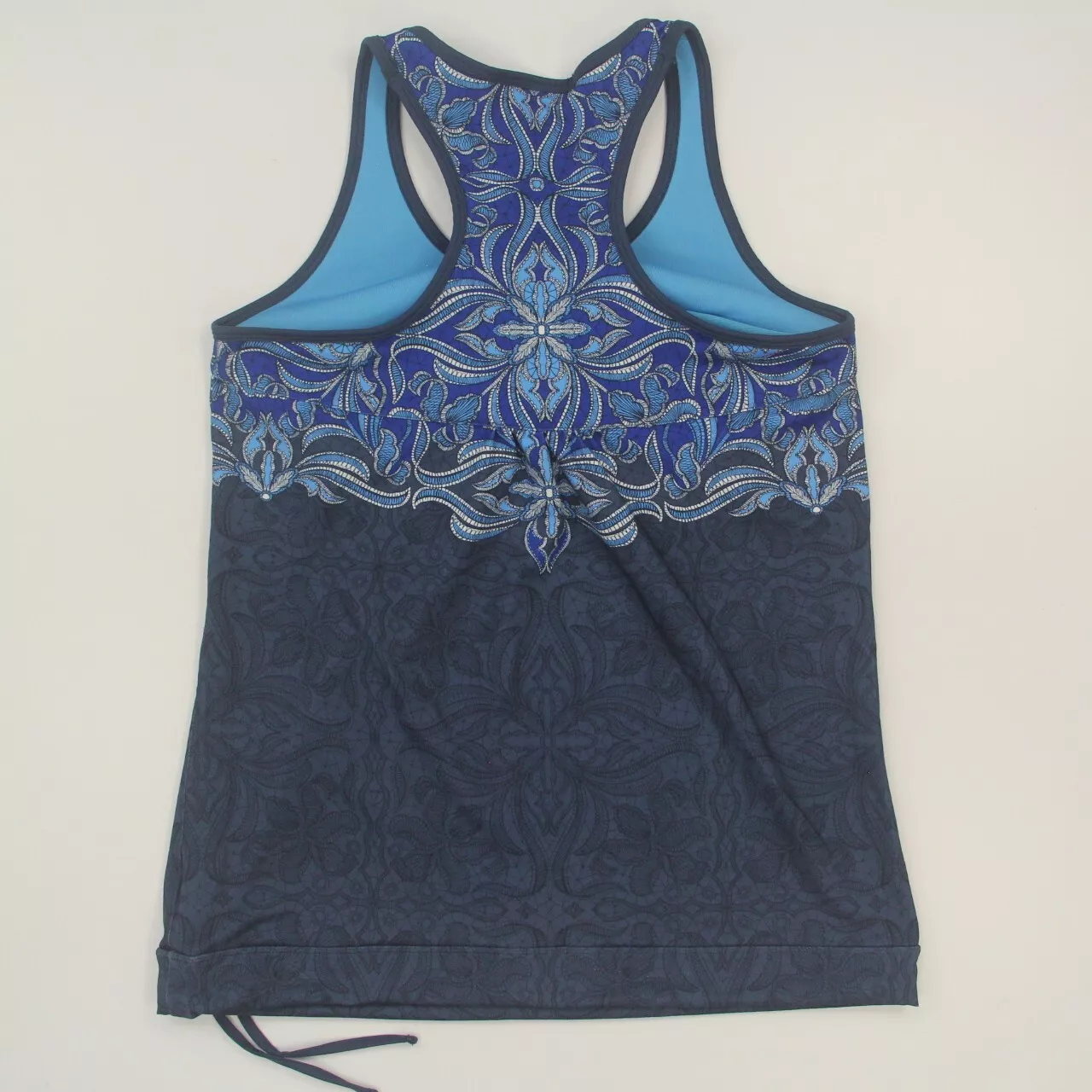 athleta tinker racerback paisley cinch hem tank-top