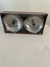 2 Stainless Mid Century Modern Danish Denmark SM Taper Candle Holders