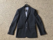 Mens Express Black Slim Fit Blazer Jacket