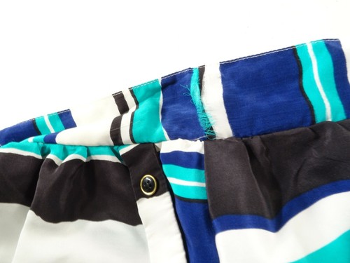 Yumi Kim Women's Drew Striped Silk Button Skirt Sz XS NWT 121 IRRG - Picture 9 of 9