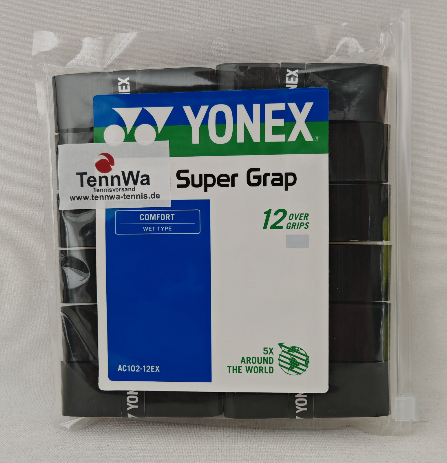 12er Pack Yonex Super Grap weiß, das Griffband der Profis, Spitzen-Overgrip - Image 2