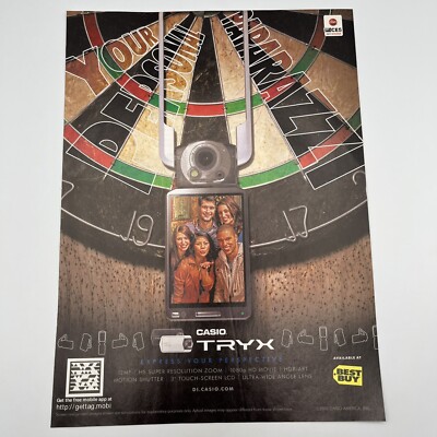 Casio TRYX Camera 2011 Print Ad 8''x11'' retro camera photography