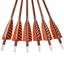 12X 30" SP400 Carbon Arrows Turkey Feather Screw Point Archery Traditional Bow
