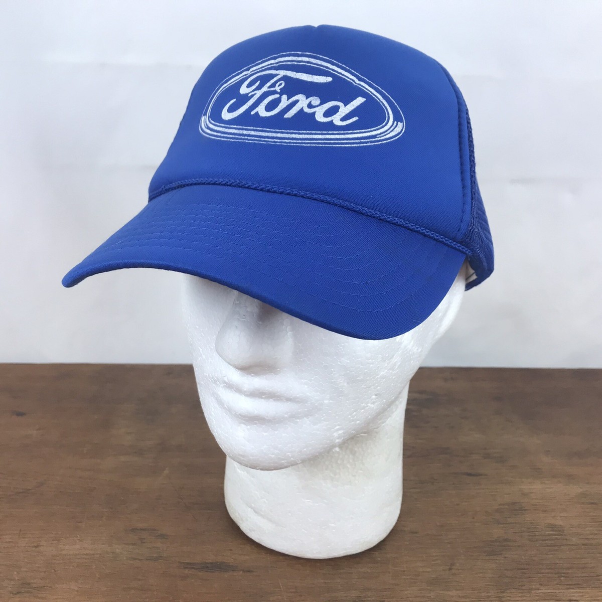 FORD Blue Polyester Foam Mesh Snapback Trucker Cap Hat CH48