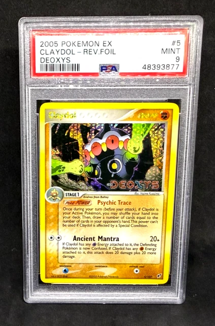 Pokemon EX Deoxys Claydol 5/107 Reverse Holo Foil Rare Stamp PSA 9 MINT