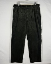 Vintage 90s Polo Ralph Lauren Green Pleated Corduroy Pants Men  s 36x30 Fading