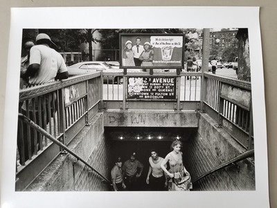 Original 1970's 16x20 Photograph of NYC Subway Exit by Susumu Sato. Exc. Cond
