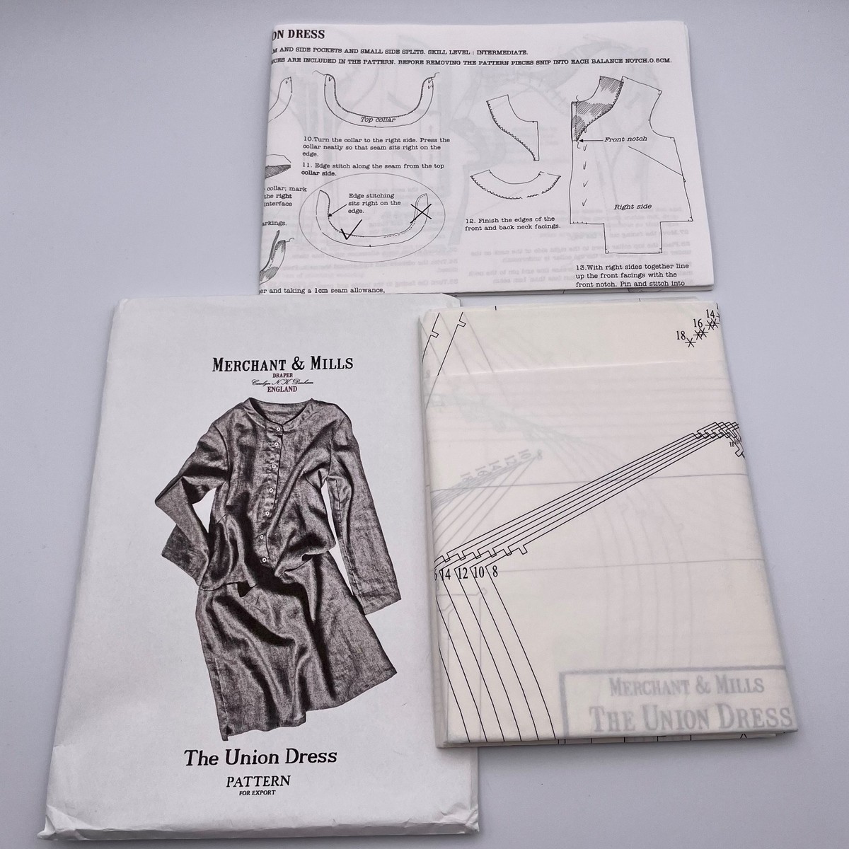 Merchant & Mills Dress Sewing Pattern The Union Dress UC FF England UK Sz 8-18 View 3