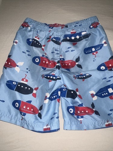 Gymboree sz 5T Fish Nautical Submarine Swim Shorts Swimwear Boardshorts - Picture 6 of 8