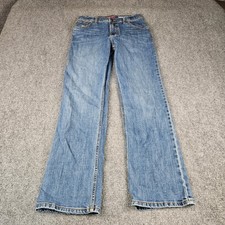 Wrangler Classic Boot Jeans Boys Size 16 R Medium Wash Denim Adjustable Waist