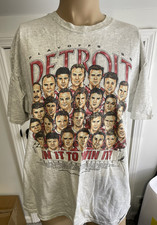 Vintage 1996 Detroit Red Wings Caricature T-Shirt XL Made in USA NHL Hockey
