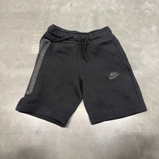 Nike Tech Fleece Shorts Boys Size XS Sweat Shorts Drawstring FD3289-010 Black
