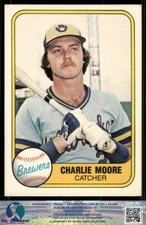 1981 Fleer #521 Charlie Moore Milwaukee Brewers 81BF