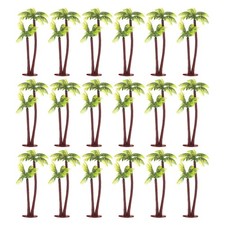50 Pcs Mini Plant Model Small Plastic Toy Palm Trees Micro Landscape Dollhouse